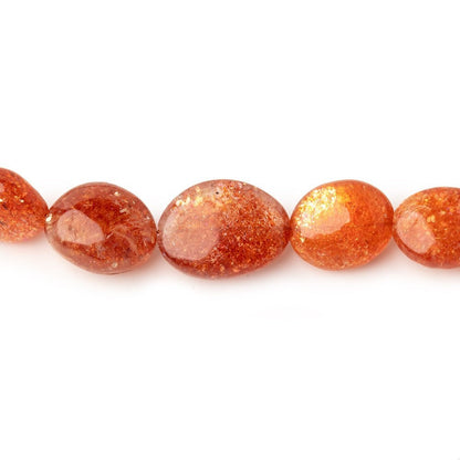 6.5x5-12x10mm Sunstone Plain Nugget Beads 16 inch 39 pieces AA