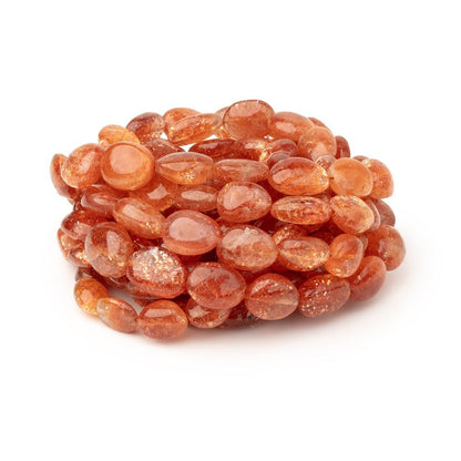 6.5x5-12x10mm Sunstone Plain Nugget Beads 16 inch 39 pieces AA