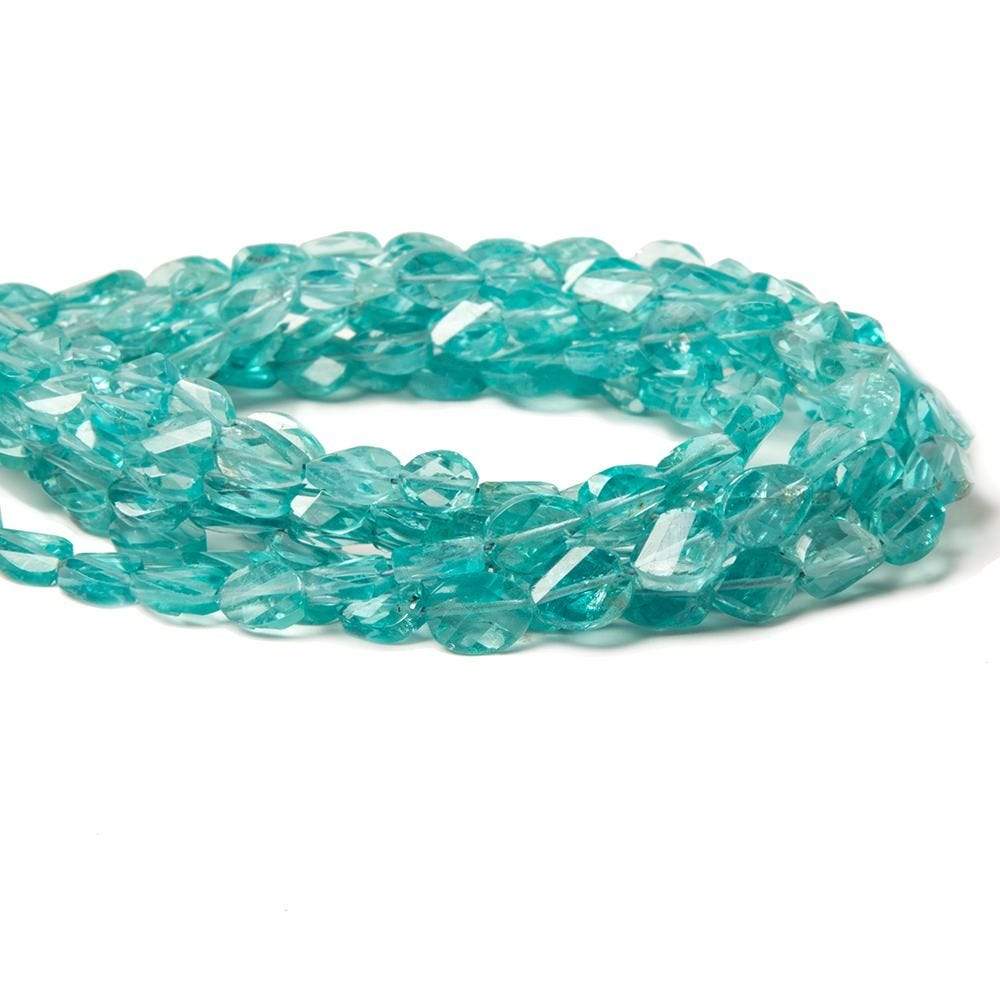 6.5x5-8x5mm Apatite Barrel faceted oval beads 9 inch 33 pieces