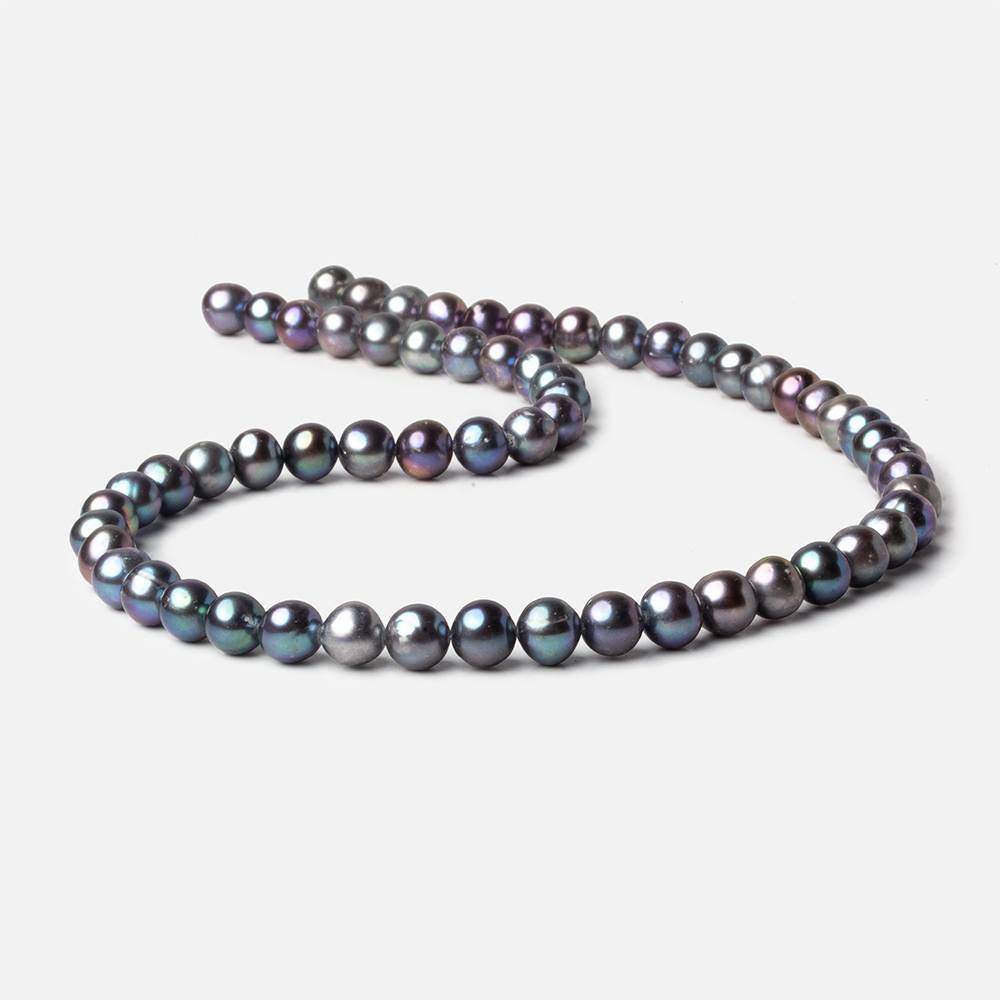 6.5x7mm Peacock Off Round Freshwater Pearls 16 inch 60 pieces