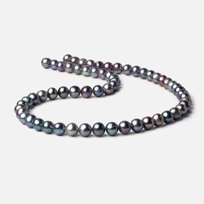 6.5x7mm Peacock Off Round Freshwater Pearls 16 inch 60 pieces