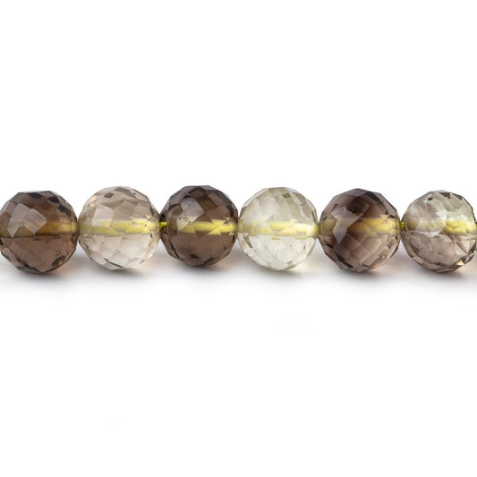 6.5mm Bi Color Quartz faceted round beads 10 inch 42 pieces