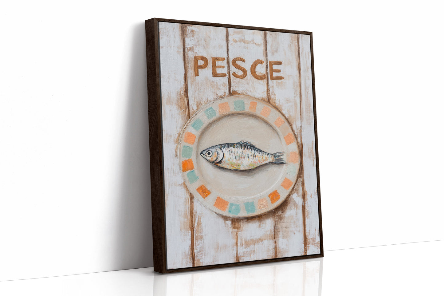 Pesce on Painted Tile Plate