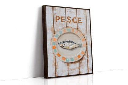 Pesce on Painted Tile Plate