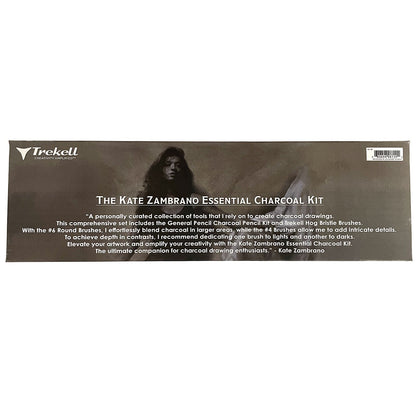 Kate Zambrano Essential Charcoal Kit – Trekell Hog Bristle Brushes + General’s Charcoal Pencils