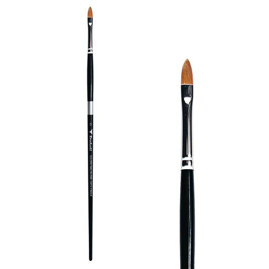 Trekell Golden Taklon Long Handle Artist Brush -  Size #6 Cat's Tongue
