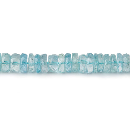6mm - 6.5mm Aquamarine Faceted Heshi beads 15.25 inch 179 pieces