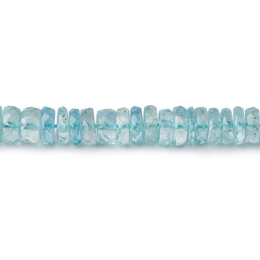 6mm - 6.5mm Aquamarine Faceted Heshi beads 15.25 inch 179 pieces