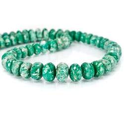 6mm - 7.5mm Russian Amazonite Faceted Rondelle Beads 8 inch 41 pcs