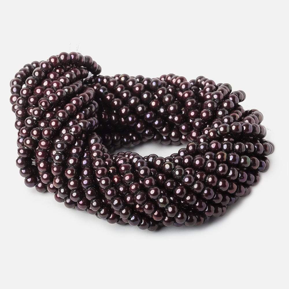 6mm - 7mm Blackberry Large Hole Off Round Pearl 2.5mm drill hole, 15 inch, 75 pieces