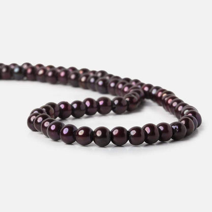 6mm - 7mm Blackberry Large Hole Off Round Pearl 2.5mm drill hole, 15 inch, 75 pieces