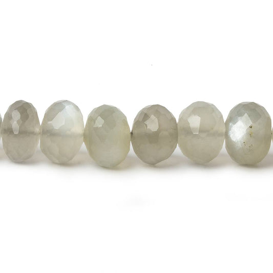 6mm - 8mm Sage Moonstone faceted rondelle beads 16 inch 75 pieces AA