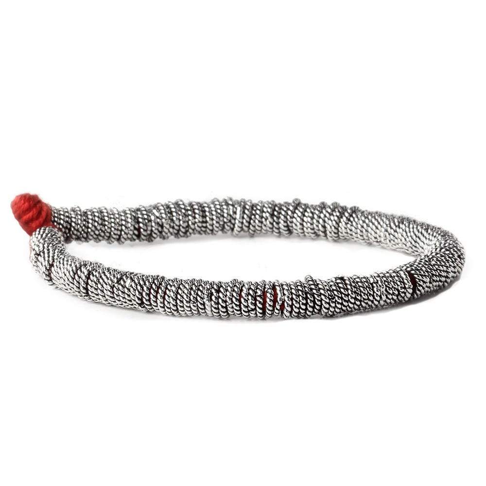 6mm Antiqued Sterling Silver Plated Copper Twisted Jumpring 8 inch 180 pcs