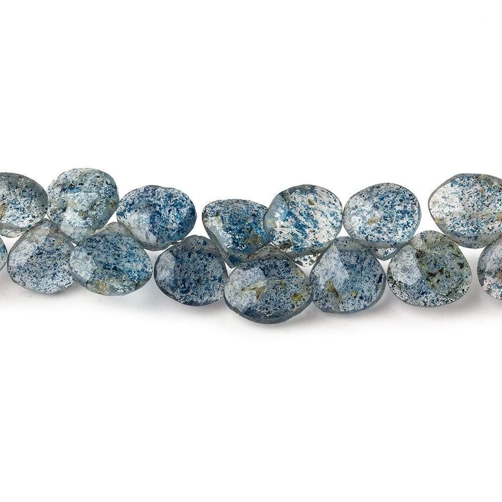 6mm Apatite in Quartz Faceted Heart Beads 8 inch 63 pieces