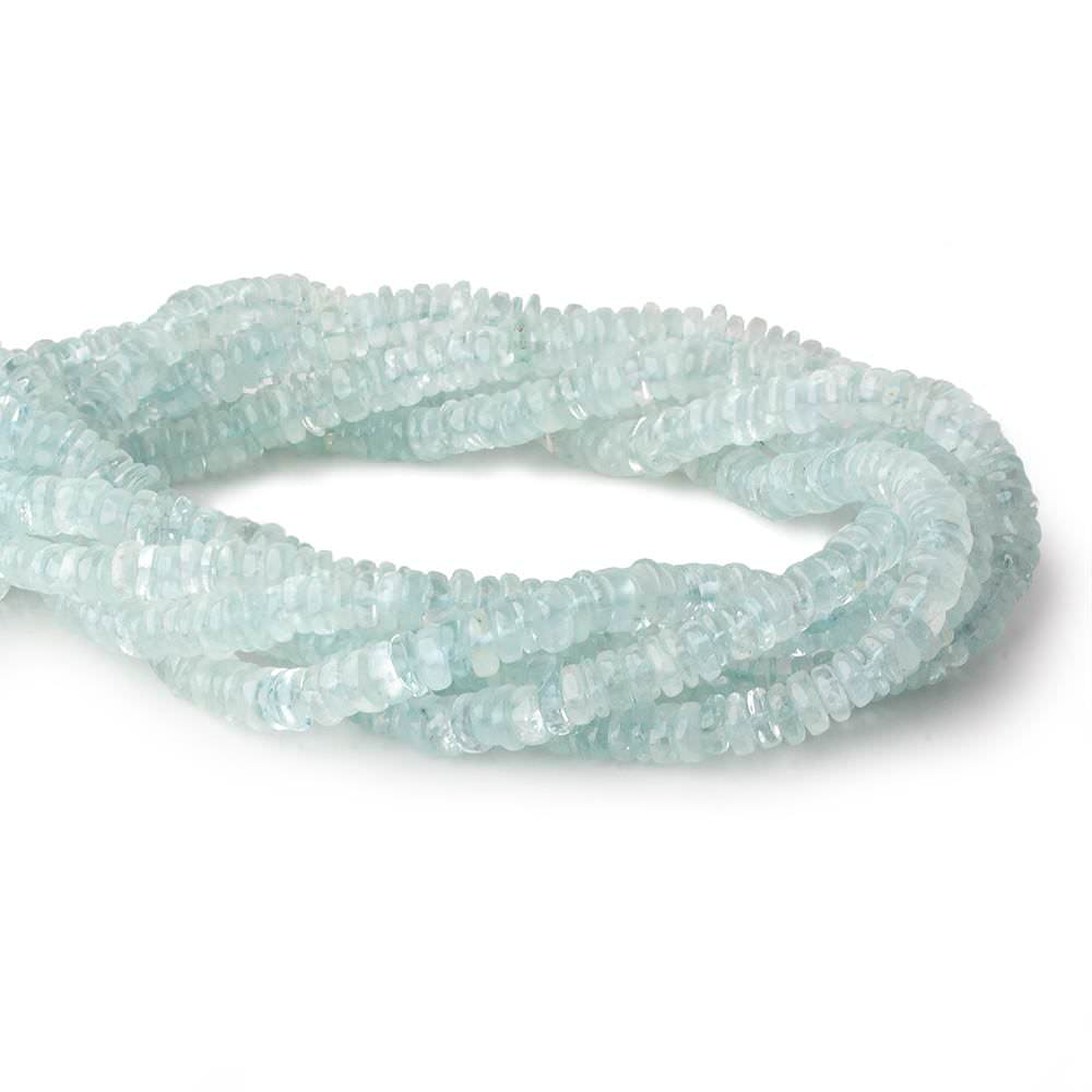 6mm Aquamarine plain heshi beads 16 inch 200 pieces