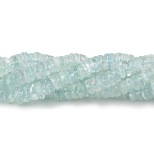 6mm Aquamarine plain heshi beads 16 inch 200 pieces