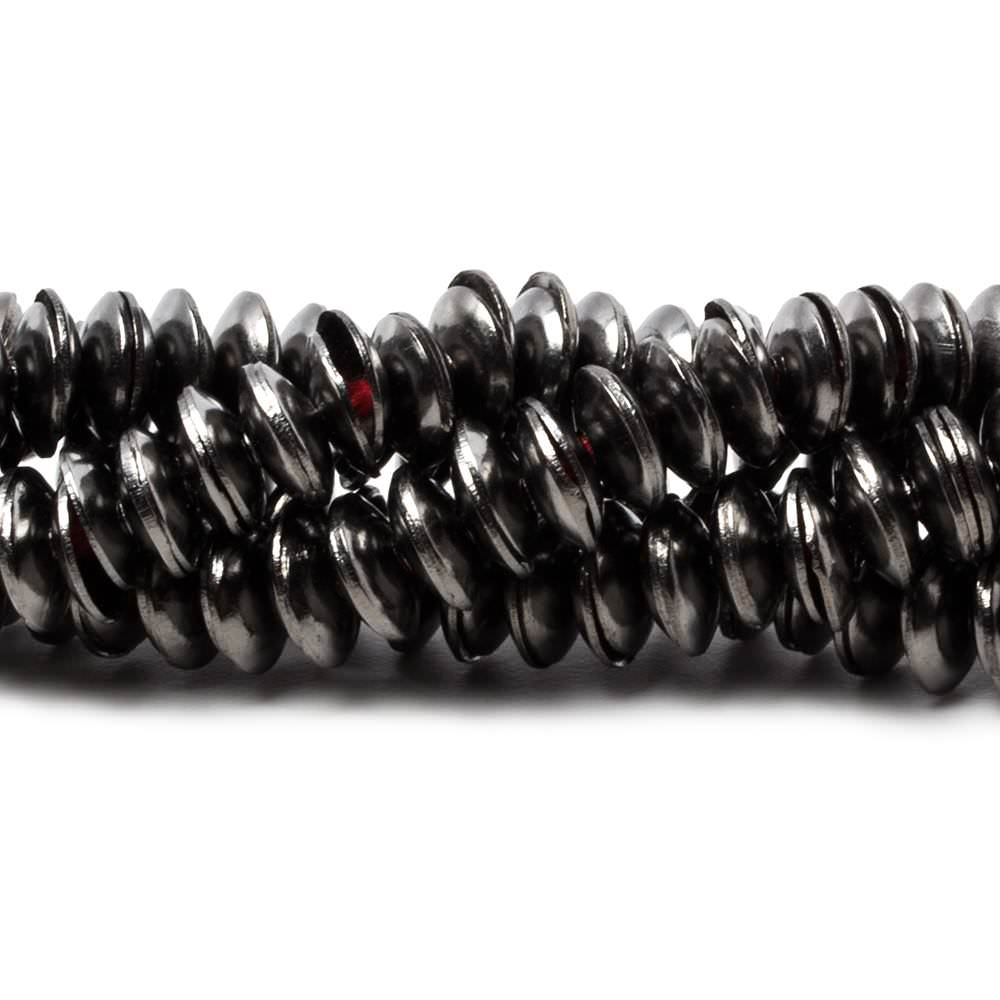 6mm Black Gold plated Copper plain Bead Cap 8 inch 148 pieces