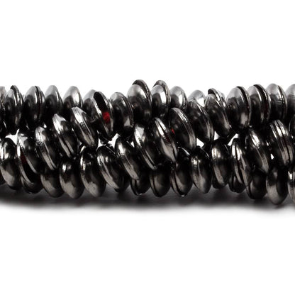 6mm Black Gold plated Copper plain Bead Cap 8 inch 148 pieces