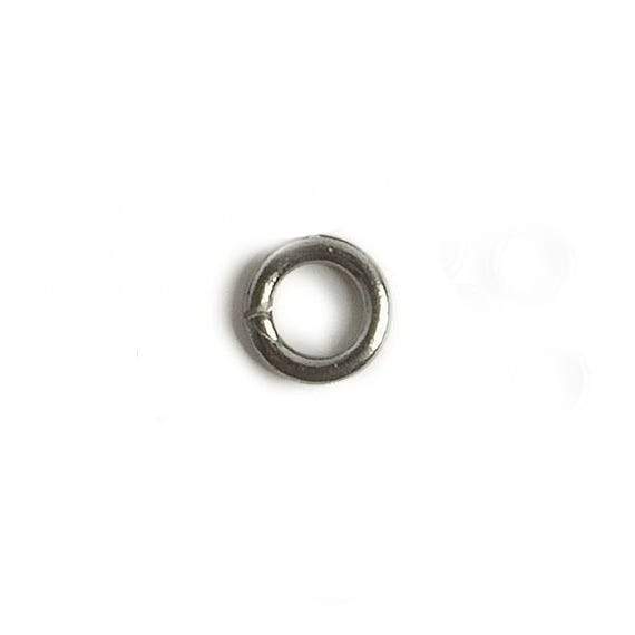 6mm Black Gold plated Sterling Silver Soldered Plain Jump Ring 16 gauge 25pcs