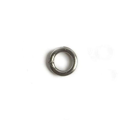 6mm Black Gold plated Sterling Silver Soldered Plain Jump Ring 16 gauge 25pcs