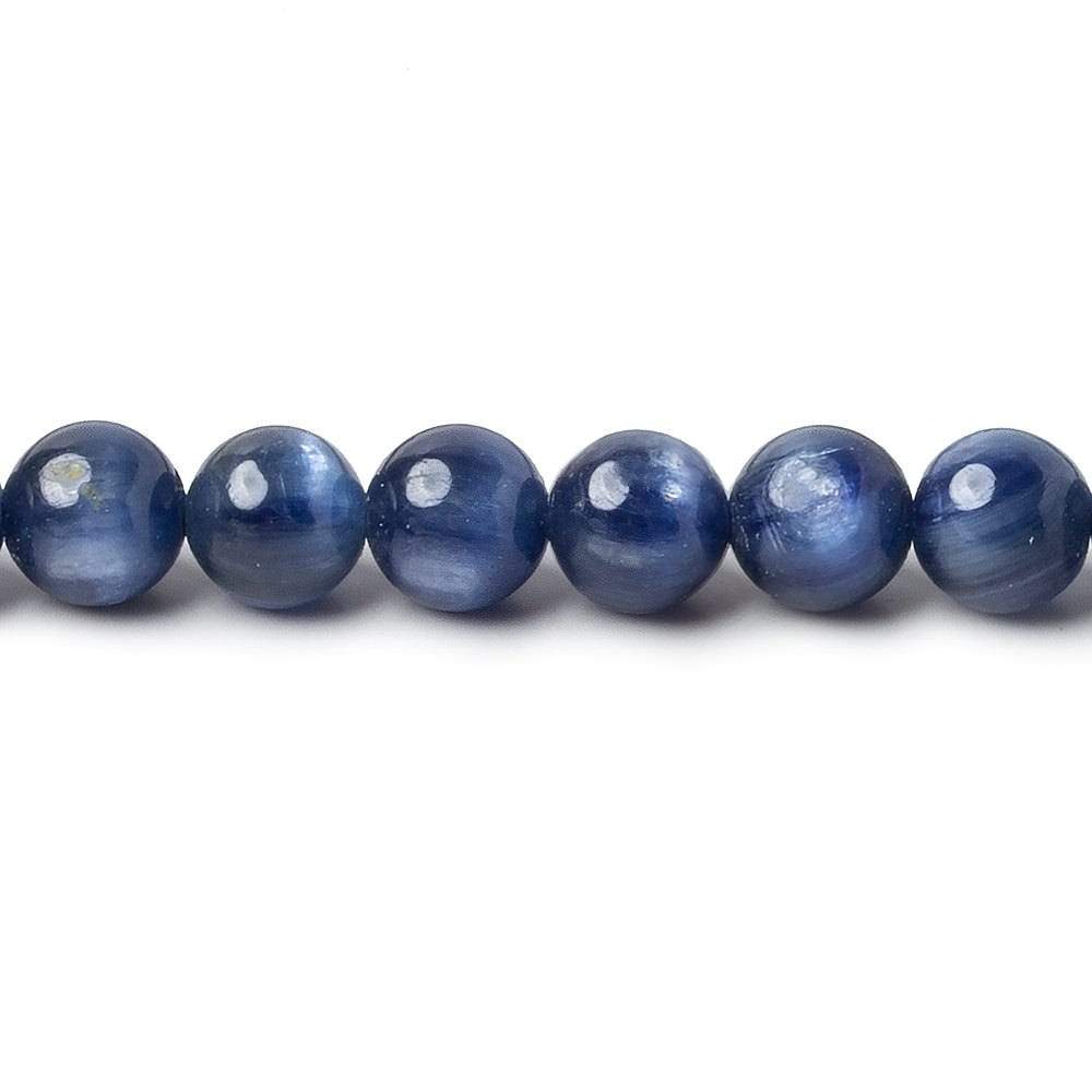 6mm Blue Kyanite Plain Rounds 16 inch 67 beads AA