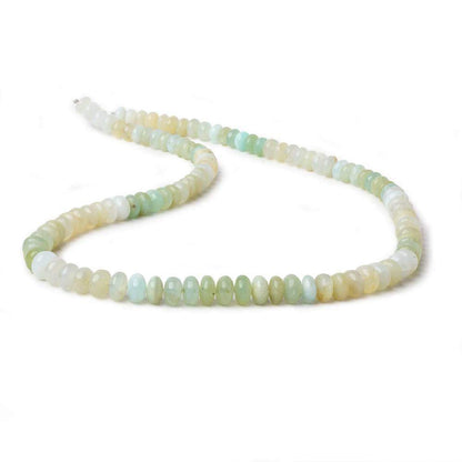 6mm Blue Peruvian Opal Plain Rondelle Beads 17.5 inch 110 pieces