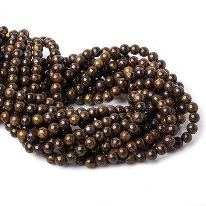 6mm Bronzite plain round beads 15 inch 68 pieces