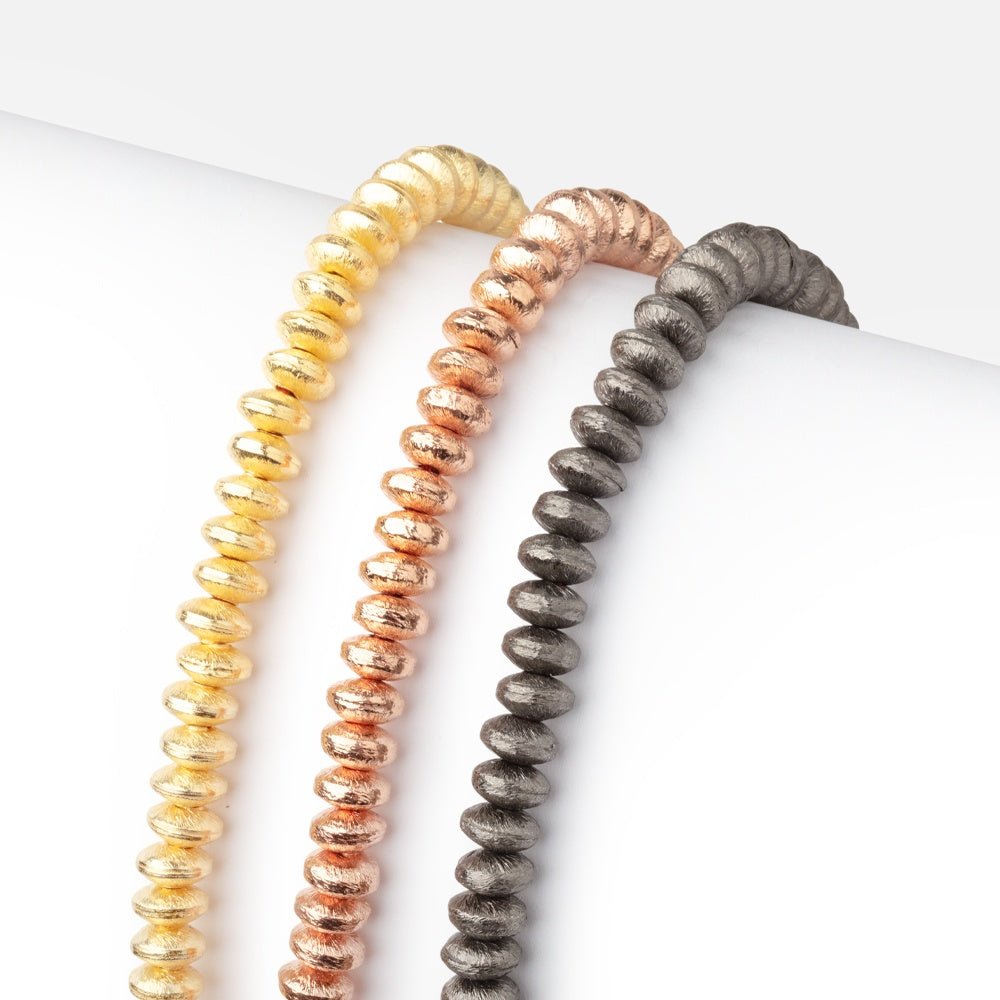 6mm Brushed Disc Beads