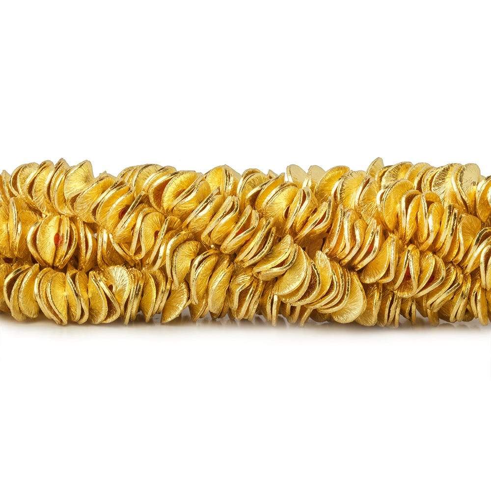 6mm Brushed Wavy Disc Spacers 8 inch 190 Beads