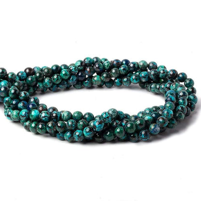 6mm Chrysocolla Plain Rounds 16 inch 68 beads AA