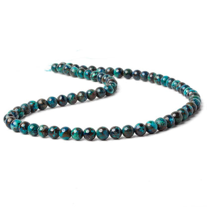 6mm Chrysocolla Plain Rounds 16 inch 68 beads AA