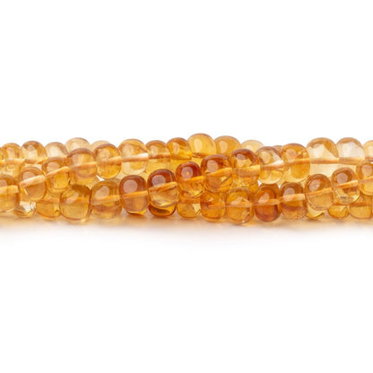 6mm Citrine Plain Rondelle Beads 14 inch 78 pieces AA