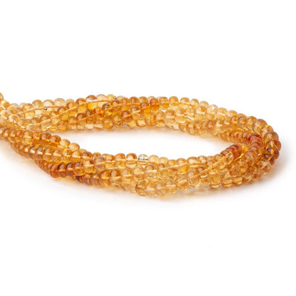 6mm Citrine Plain Rondelle Beads 14 inch 78 pieces AA
