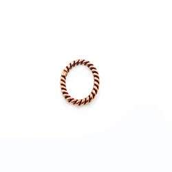 6mm Copper Oval Twisted Jumpring 50 pcs