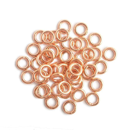 6mm Copper Plain Closed Jumpring 50 pieces