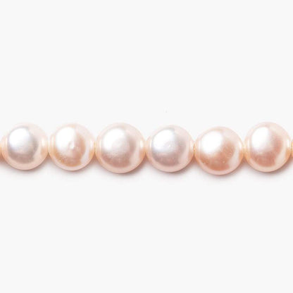 6mm Coral Cream Button Freshwater Pearls 15.5 inch 61 pieces