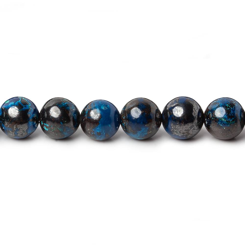 6mm Dark Chrysocolla Plain Rounds 16 inch 67 beads AA