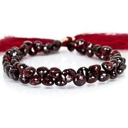 6mm Garnet Beads Candy Kiss Briolette 9 inch 59 pieces
