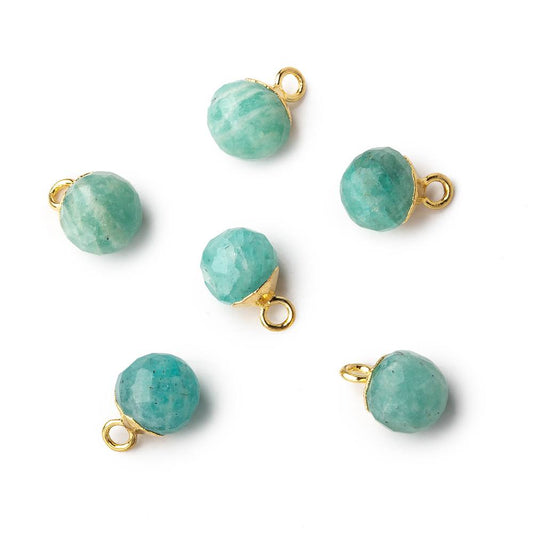 6mm Gold Leafed Amazonite Candy Kiss focal bead Pendant sold as 1 piece