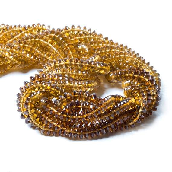 6mm Golden Shaded Tourmaline Plain Rondelle