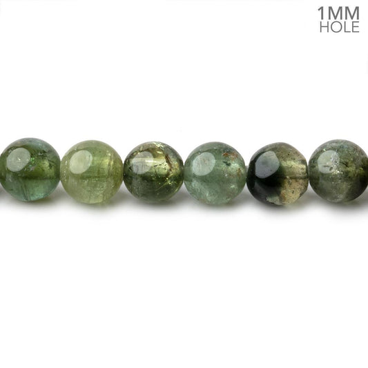 6mm Green Tourmaline Plain Round Beads 15.5 inch 72 pieces 1mm hole