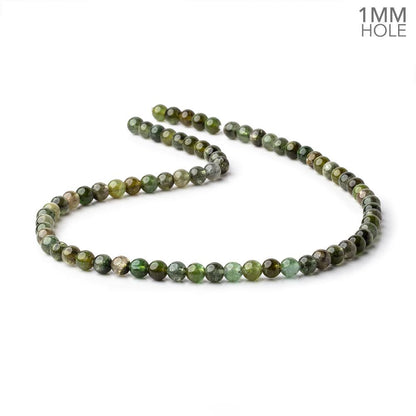 6mm Green Tourmaline Plain Round Beads 15.5 inch 72 pieces 1mm hole
