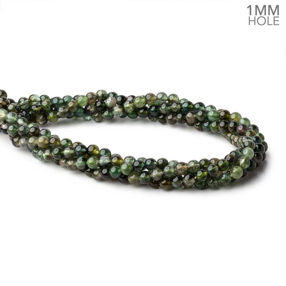 6mm Green Tourmaline Plain Round Beads 15.5 inch 72 pieces 1mm hole