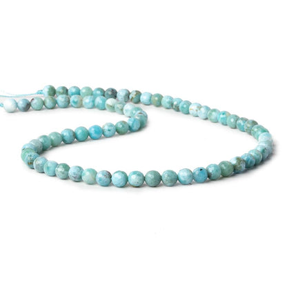 6mm Larimar faceted rounds 15.5 inch 69 beads