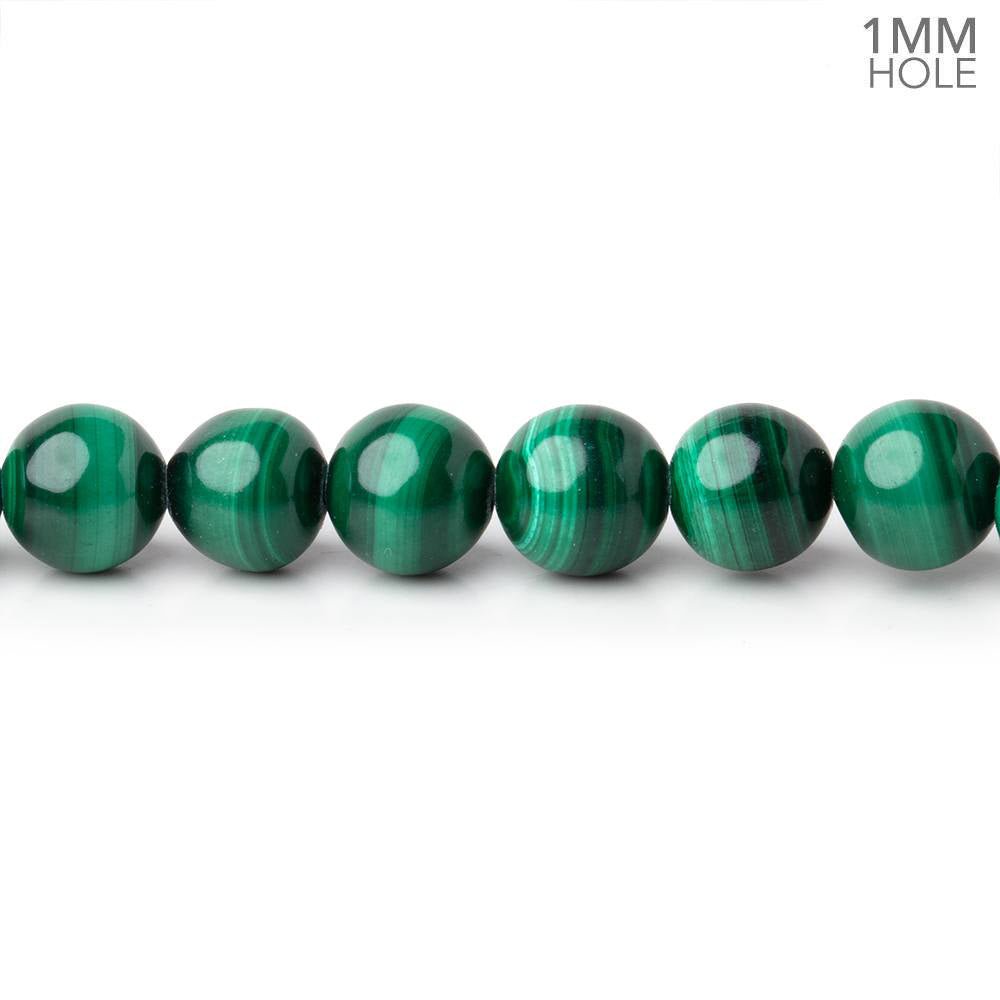6mm Malachite Plain Round Beads 15.5 inch 64 pieces 1mm Hole
