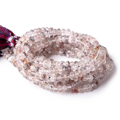 6mm Moss Amethyst Faceted Rondelle Beads 16 inch 103 pieces