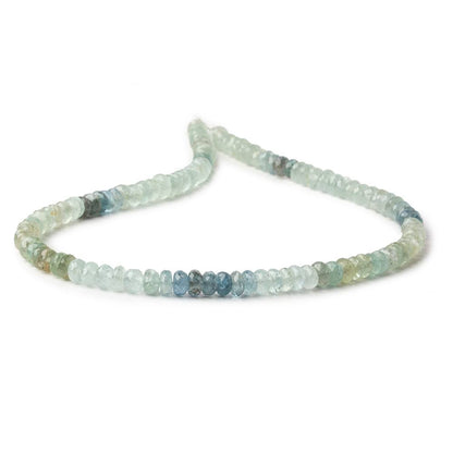 6mm Moss Aquamarine faceted rondelle beads 14 inch 110 pieces