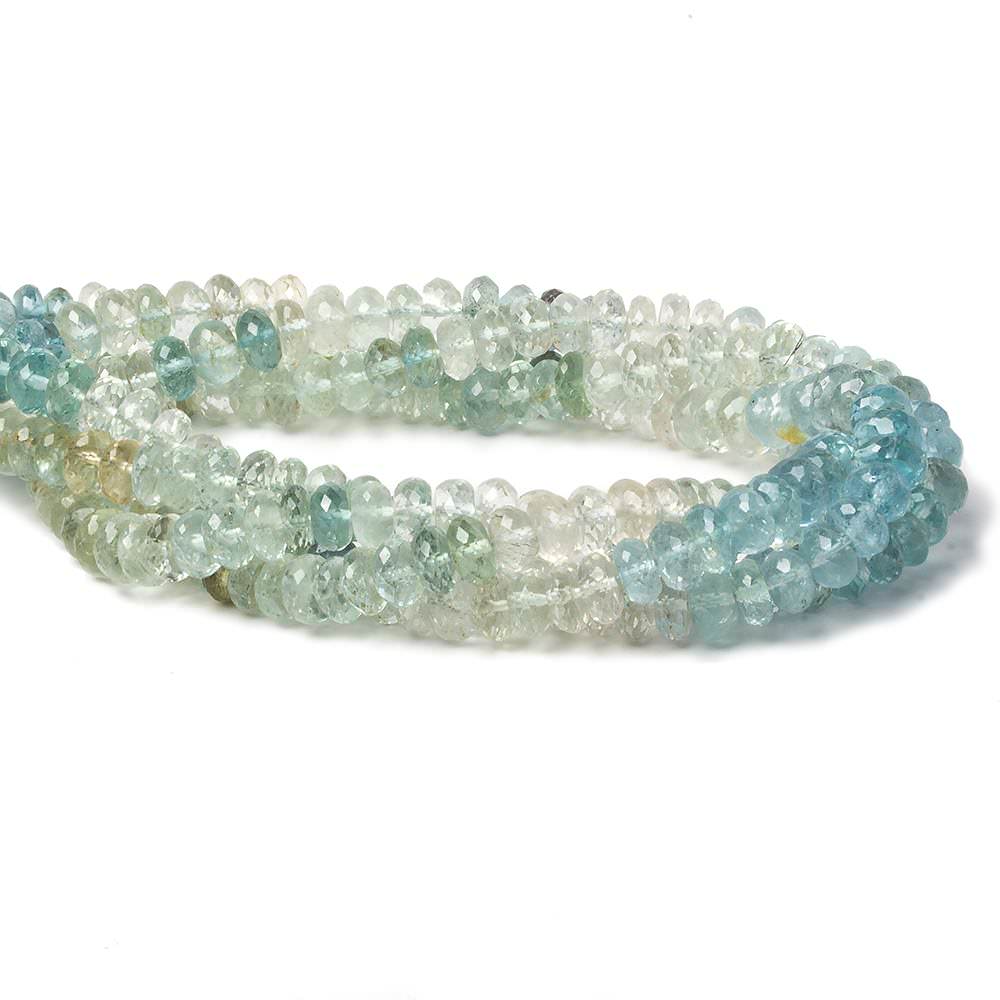 4.5mm Multi Color Beryl Beads Faceted Rondelle 15 inch 148 pieces