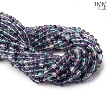 6mm Multi Color Fluorite Plain Round Beads 15.5 inch 70 pieces AA 1mm hole