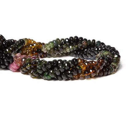 6mm Multi Color Tourmaline Beads Faceted Rondelle 109 pcs
